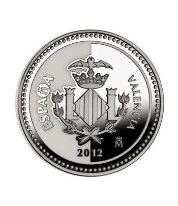 Moneda 2012 Capitales de provincia. Valencia. 5 euros. Plata.