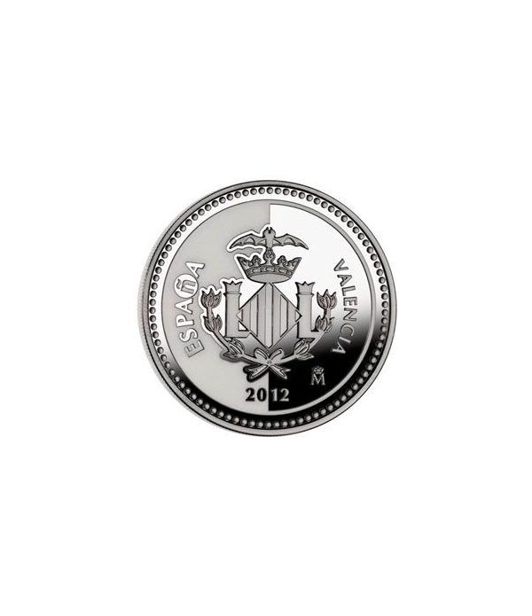 Moneda 2012 Capitales de provincia. Valencia. 5 euros. Plata.