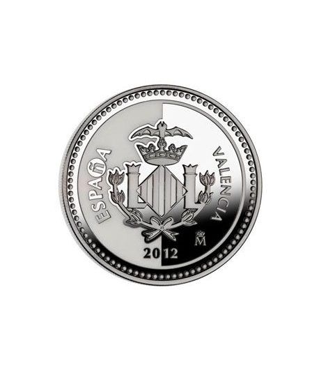 Moneda 2012 Capitales de provincia. Valencia. 5 euros. Plata.