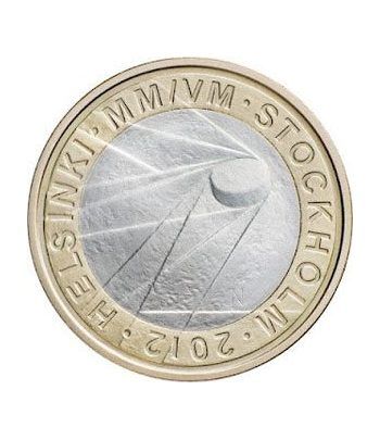 moneda Finlandia 5 Euros 2012. Hockey sobre hielo.