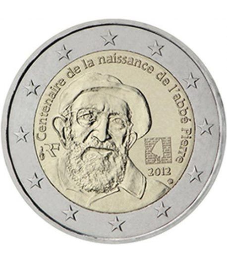 moneda 2 euros Francia 2012 Abbé Pierre.