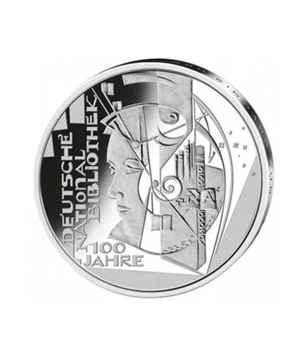 moneda Alemania 10 Euros 2012 D. Biblioteca Nacional.  - 4