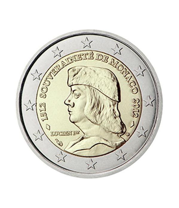 moneda conmemorativa 2 euros Monaco 2012. Lucien 1er.