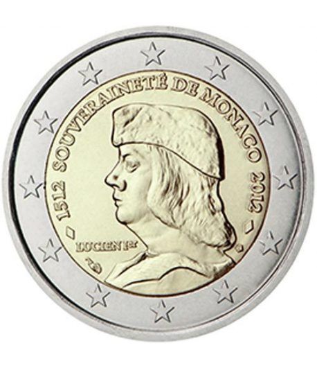 moneda conmemorativa 2 euros Monaco 2012. Lucien 1er.