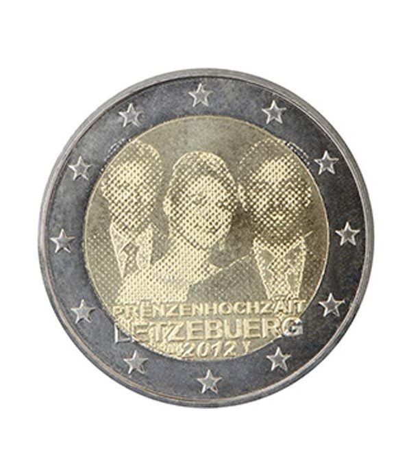 moneda conmemorativa 2 euros Luxemburgo 2012. Boda.  - 2