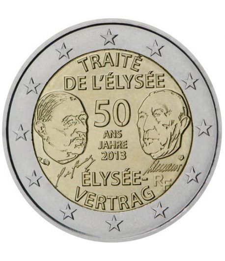 moneda 2 euros Francia 2013 Tratado de Eliseo