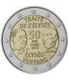 moneda 2 euros Francia 2013 Tratado de Eliseo