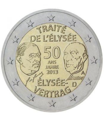 moneda conmemorativa 2 euros Alemania 2013 Tratado Eliseo. 5