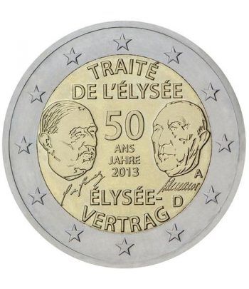 moneda conmemorativa 2 euros Alemania 2013(5mon.)Tratado Eliseo.  - 2
