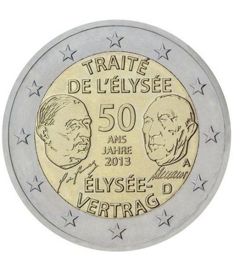 moneda conmemorativa 2 euros Alemania 2013 Tratado Eliseo. 5 moneda conmemorativa 2 euros Alemania 2013 Tratado Eliseo. 5
