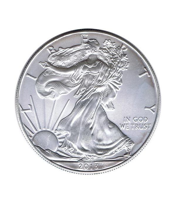 Moneda onza de plata 1$ Estados Unidos Liberty 2013  - 2