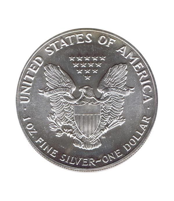 Moneda onza de plata 1$ Estados Unidos Liberty 2013  - 4