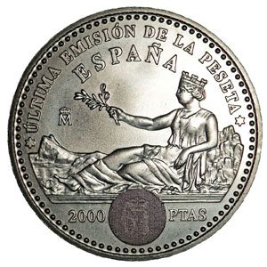 Monedas 2000 pesetas de plata