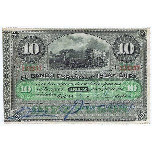 Billetes España Isla de Cuba
