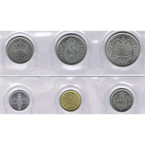 Monedas Pesetas por años completos